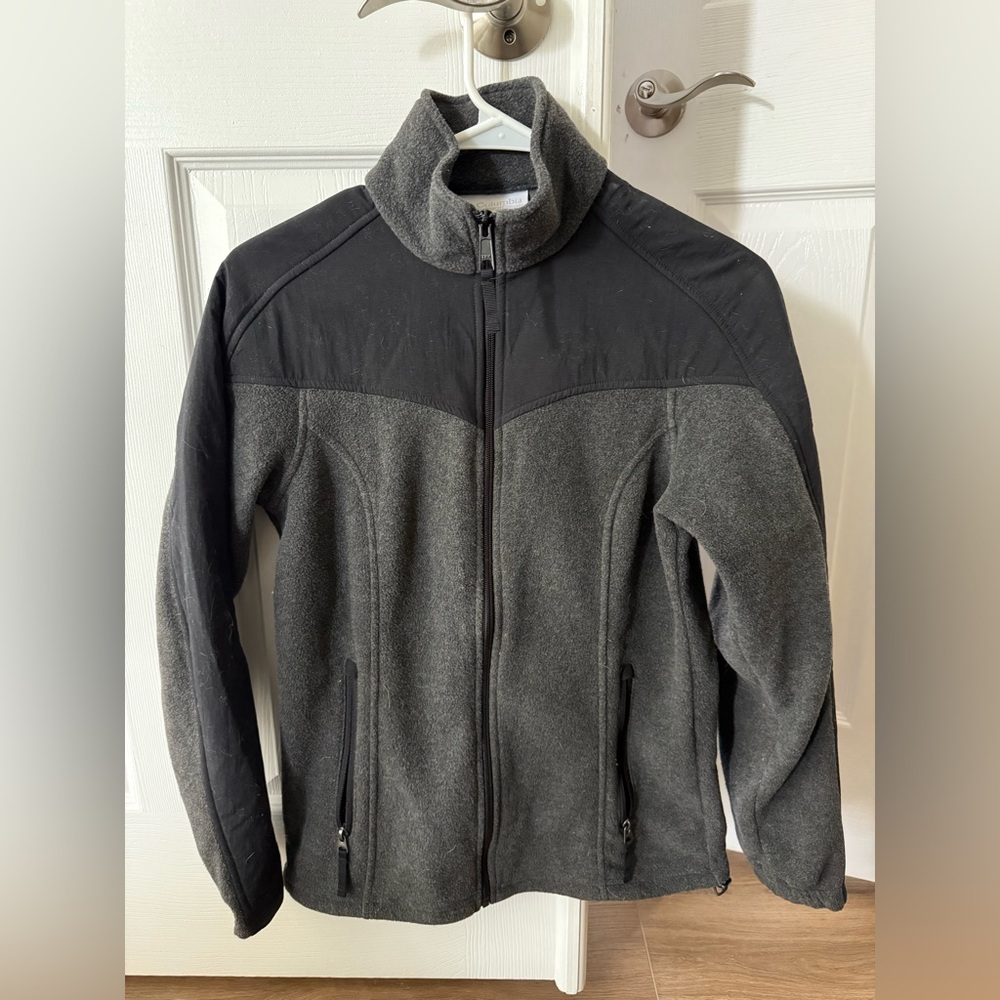Columbia Black and Gray Fleece Jacket
